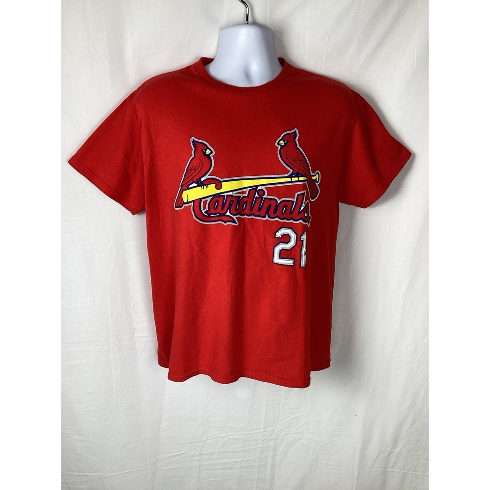 MLB St. Louis Cardinals Allen Craig #21 Majestic Red T-Shirt Men's Size Medium
